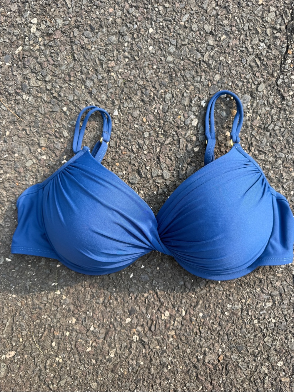 Bleu Rod Beattie Royal Blue Twist Swim Top bikini size 14